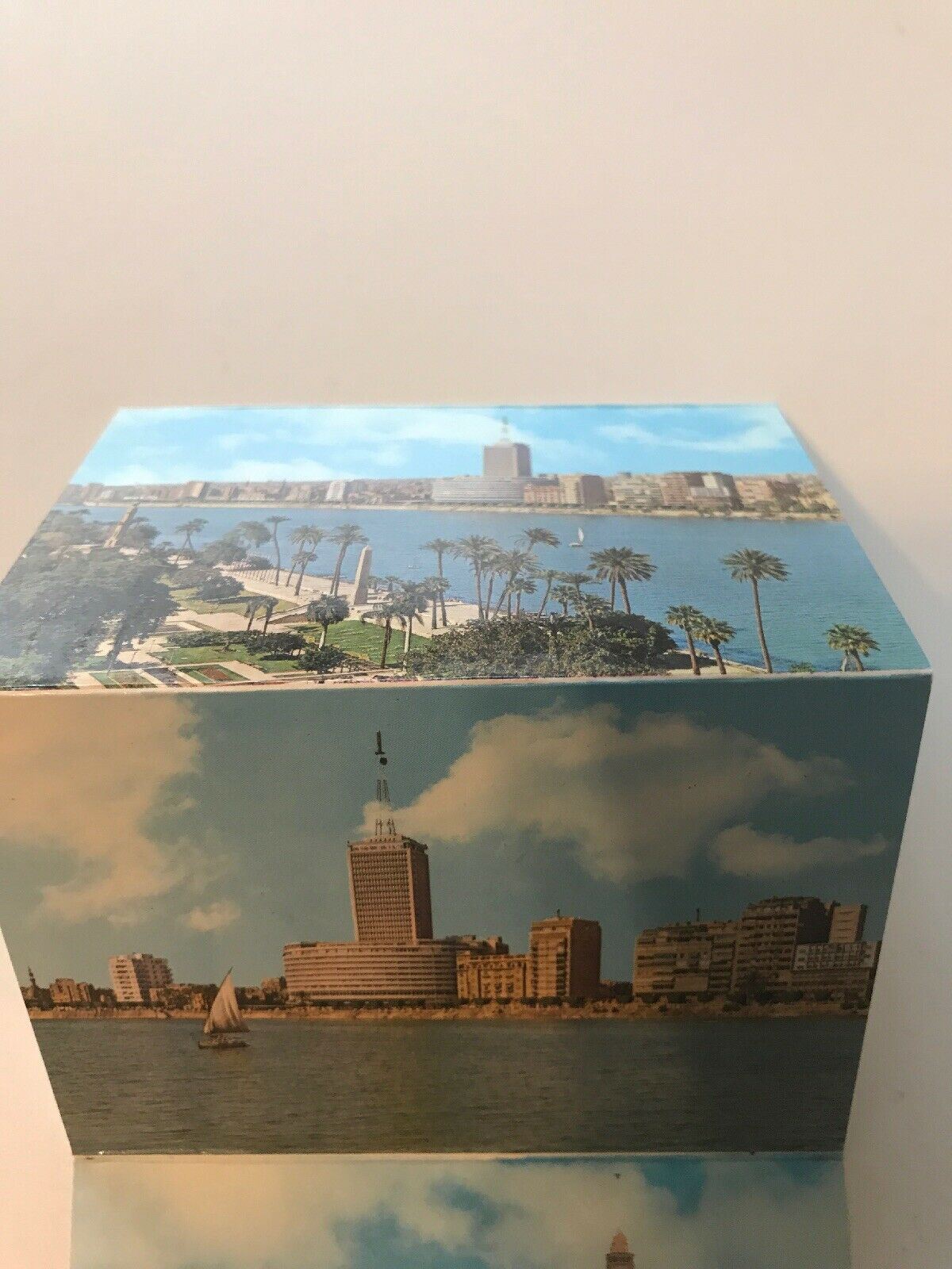 7 Mini Souvenir Postcard Greetings from Cairo Egypt Hilton El Borg Hotel