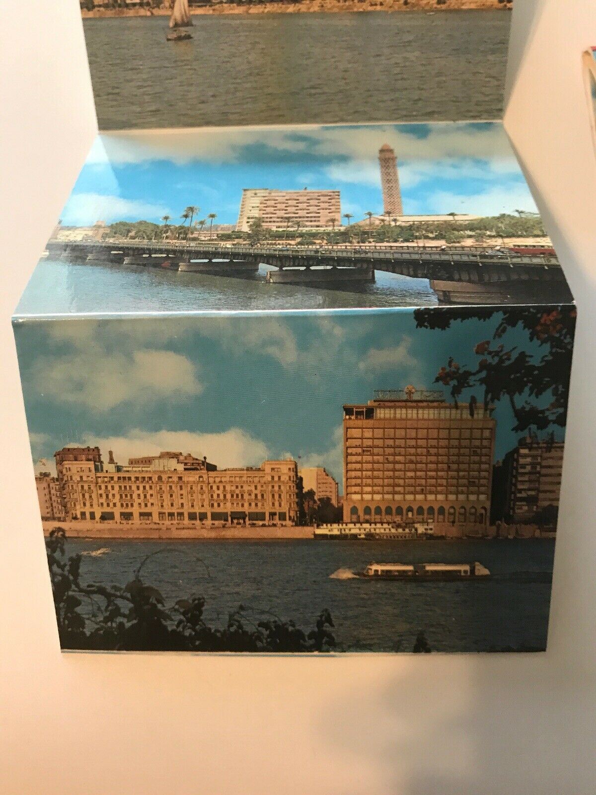 7 Mini Souvenir Postcard Greetings from Cairo Egypt Hilton El Borg Hotel