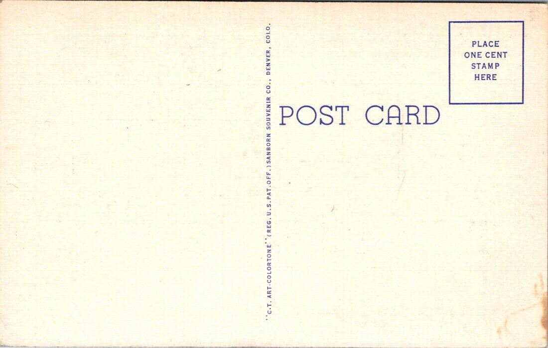 Postcard Post Card Greetings From Camp Carson Colorado Linen Unposted