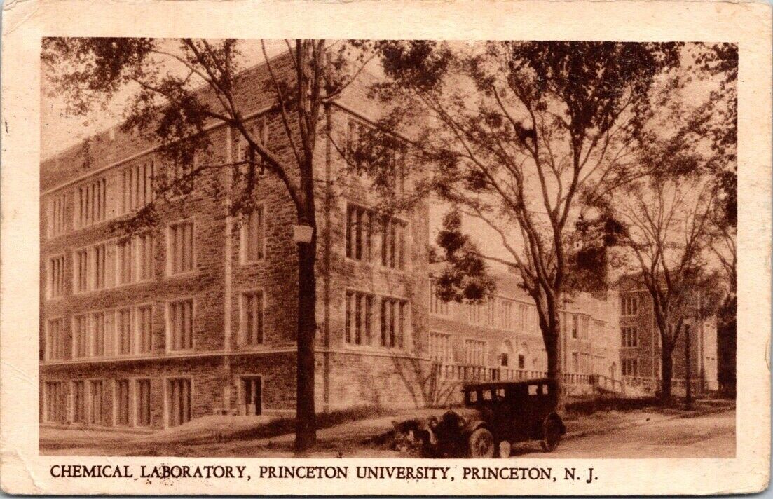 Postcard Divided Back Posted 1932 Chemical Lab Laboratory Princeton New Jersey