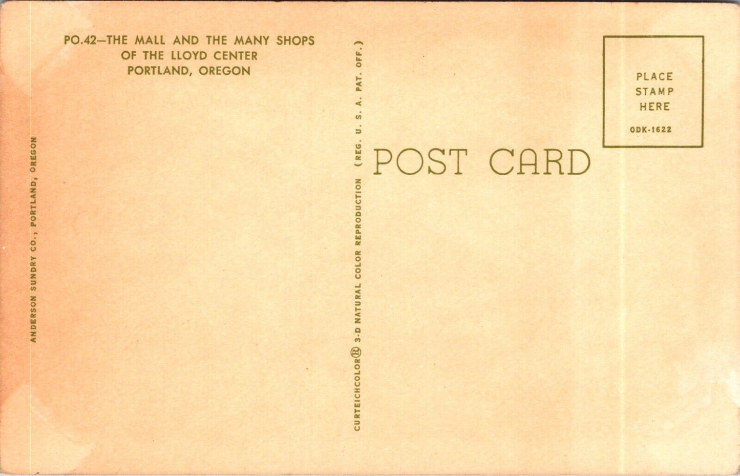 Postcard Portland Oregon Lloyd Center