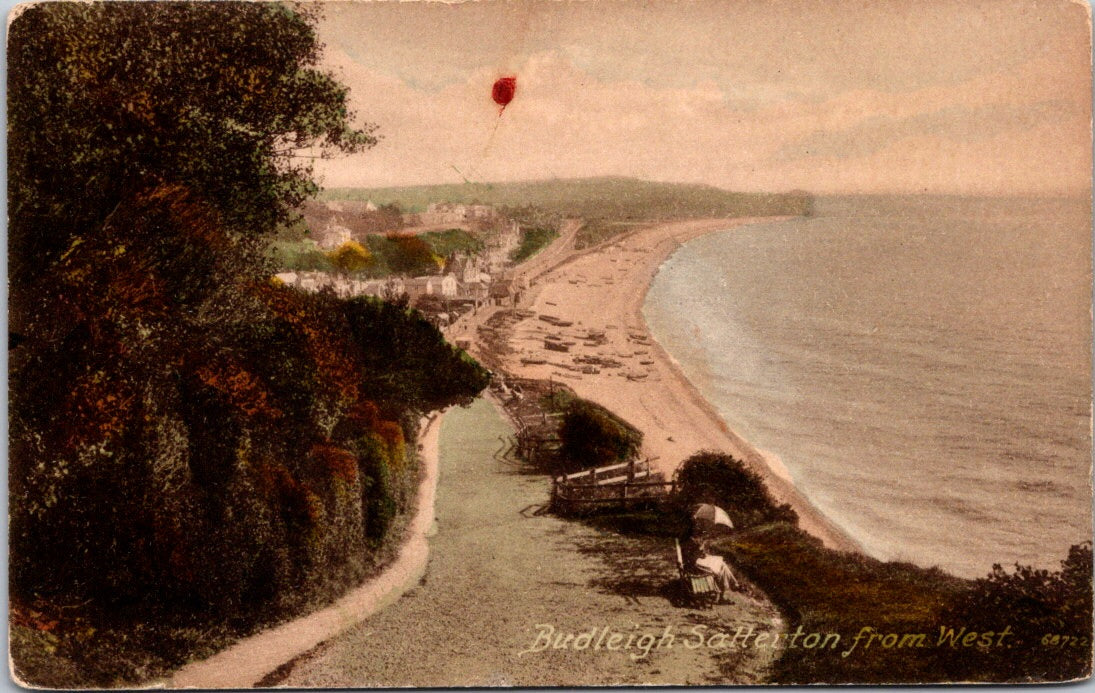 Vintage Postcard Budleigh Salterton From West England London United Kingdom