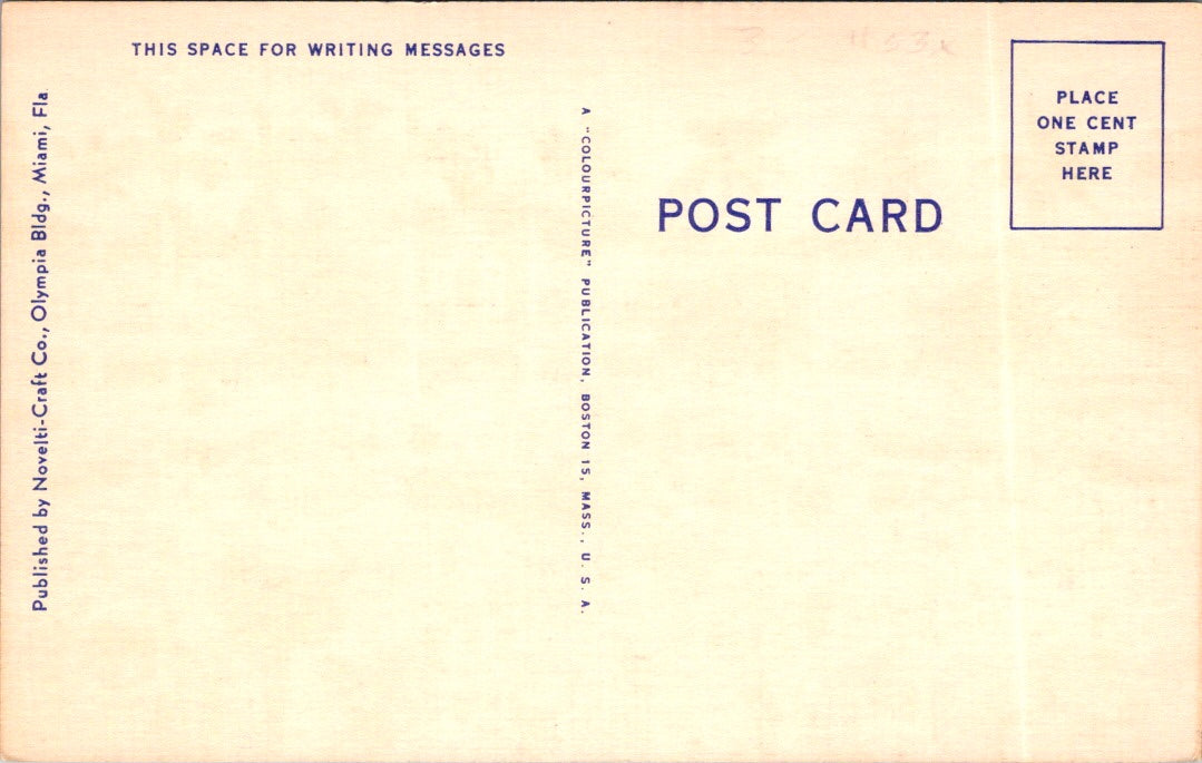 Vintage Postcard The Paddock Gulfstream Race Track Hallandale Florida Unposted