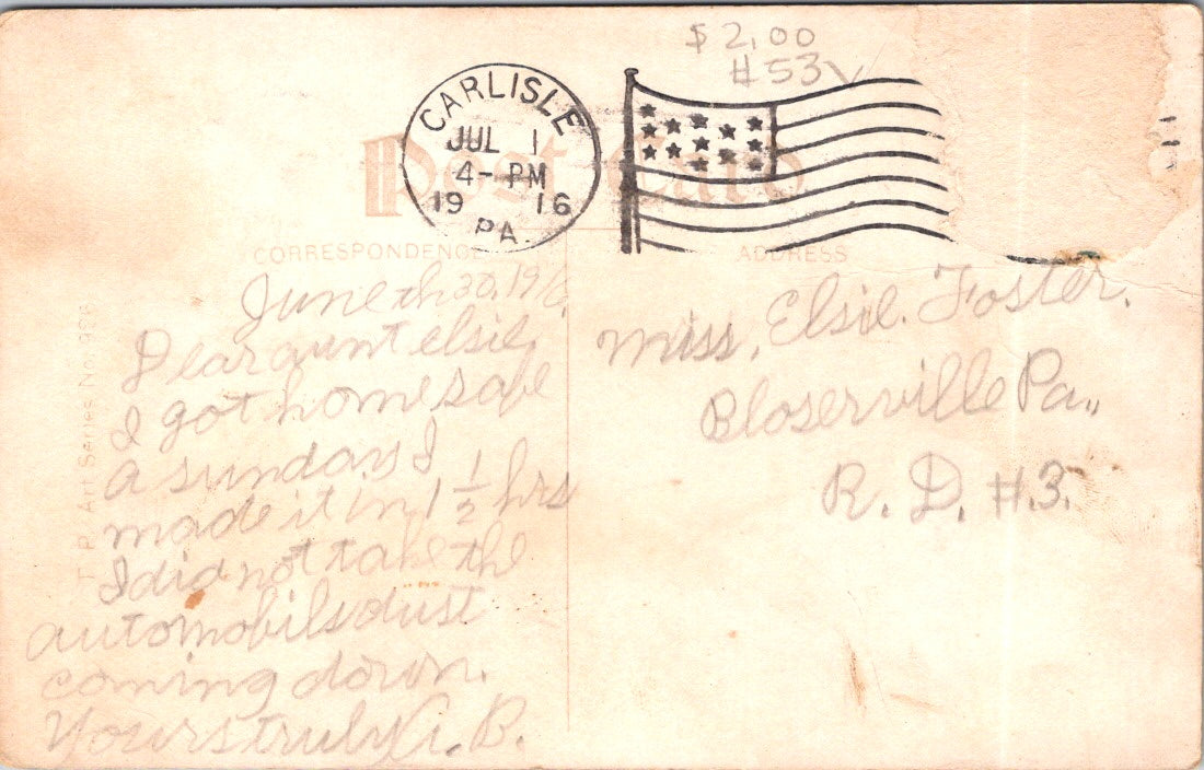 Vintage Postcard Wireless Telegraphy PC Kober Toniolo Posted 1916
