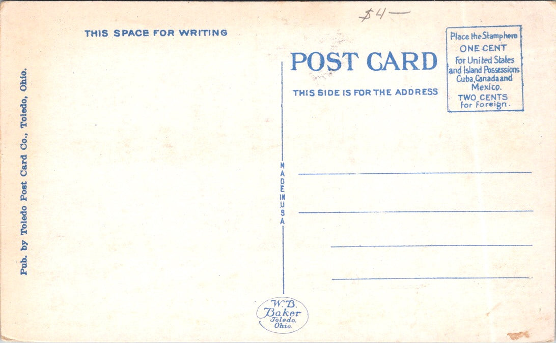 Vintage Postcard Siebert Museum Scott High School Toledo Ohio United States