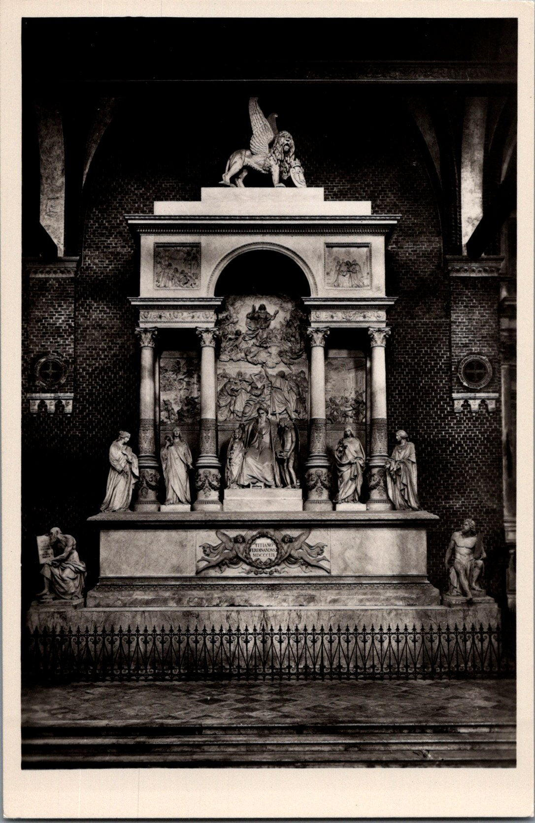 Vintage Postcard Titian Monument The Basilica di Santa Maria Gloriosa dei Frari