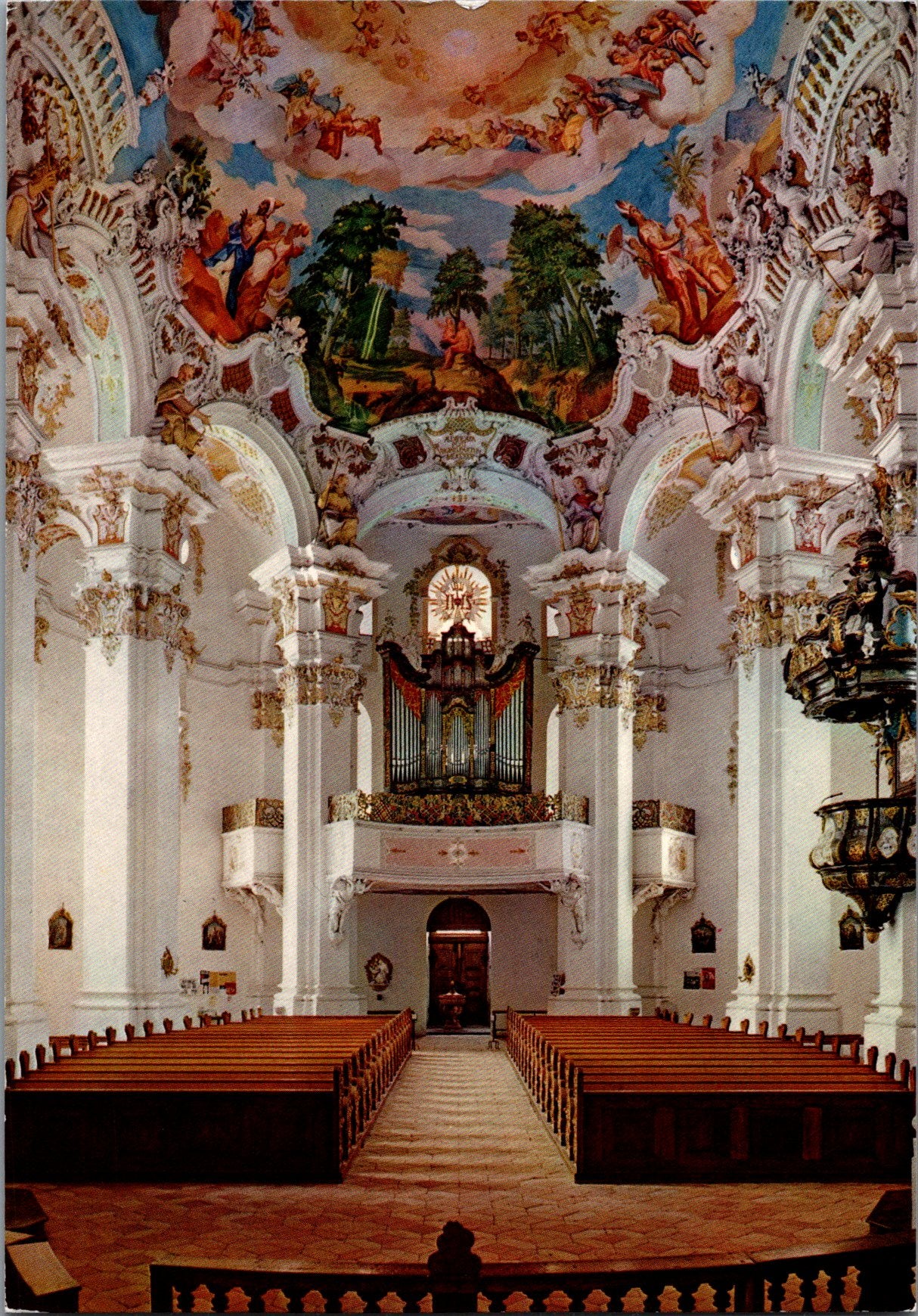 Vintage Postcard Steinhausen Pilgrimage Church By Zimmerman Germany Unposted