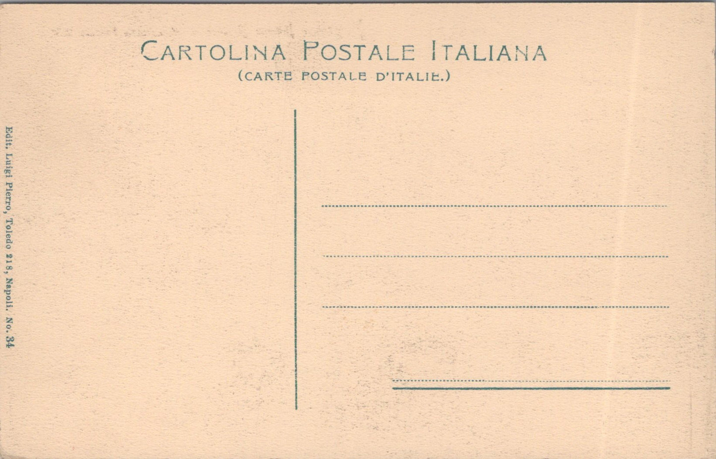 Vintage Postcard Naples National Archaeological Museum Architect Fontana 1613