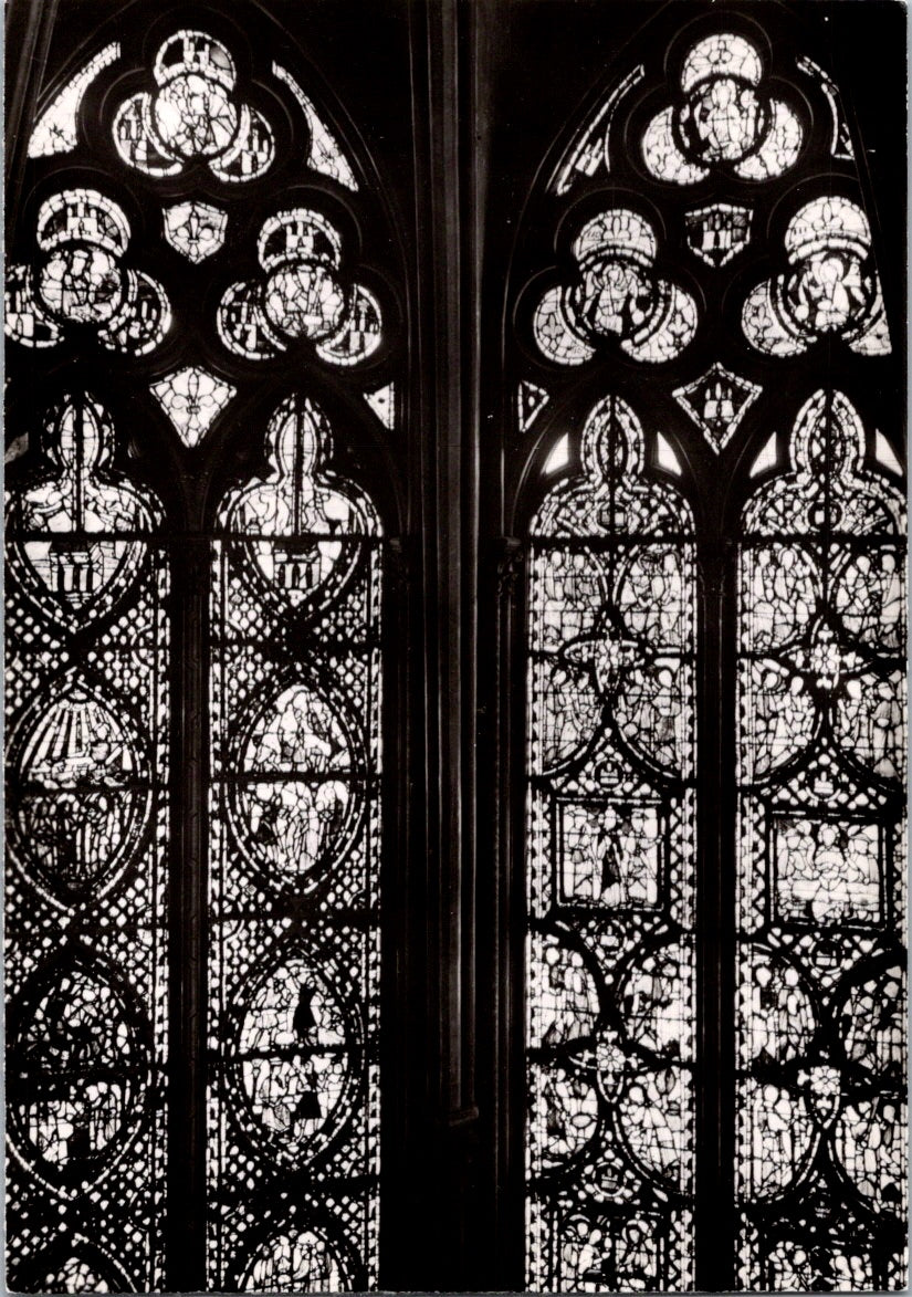 Vintage Postcard North Windows Sainte Chapelle Palais de la Cite Paris France