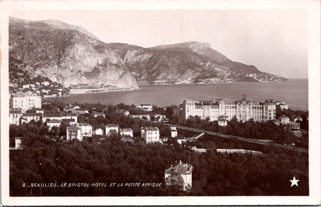 Vintage Postcard The Bristol Hotel And Little Africa Beaulie France Unposted