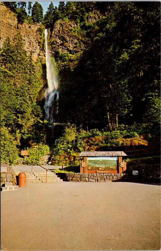 Vintage Postcard The Second Highest Falls Of USA Multnomah Falls Oregon Unposted