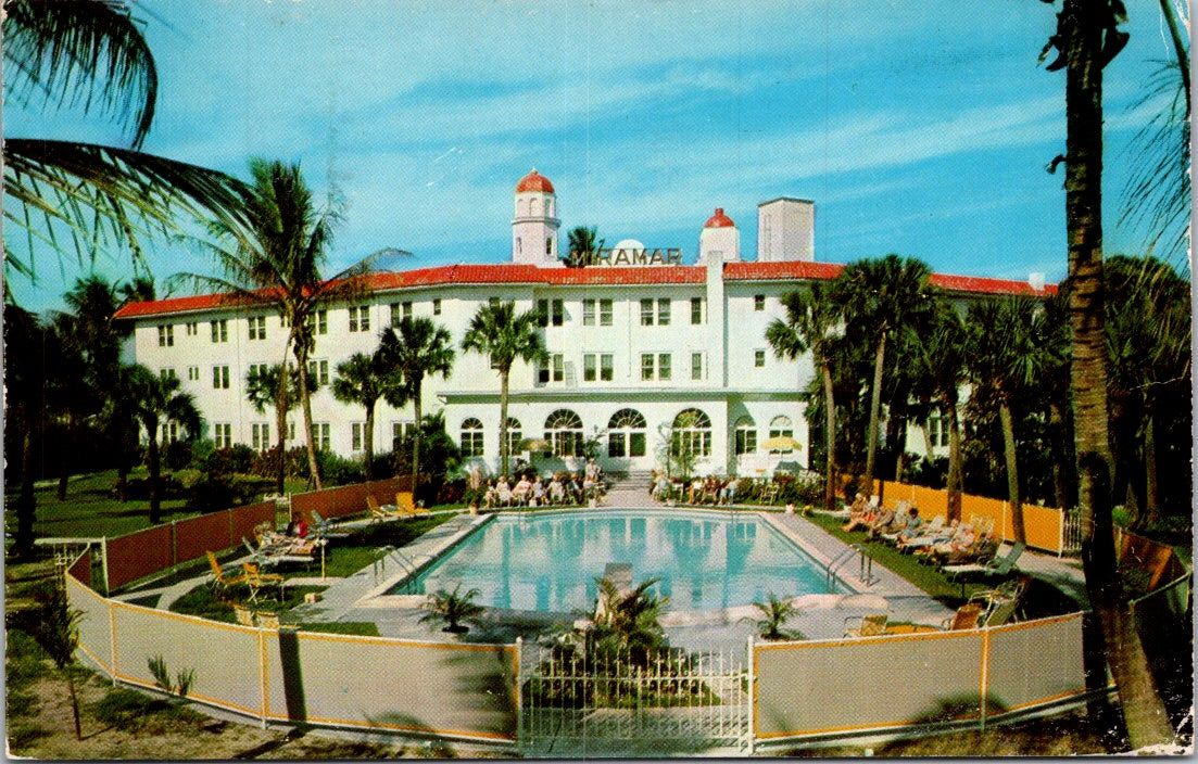 Vintage Postcard Miramar Inn West Palm Beach Florida Posted 1965 US Four Cents
