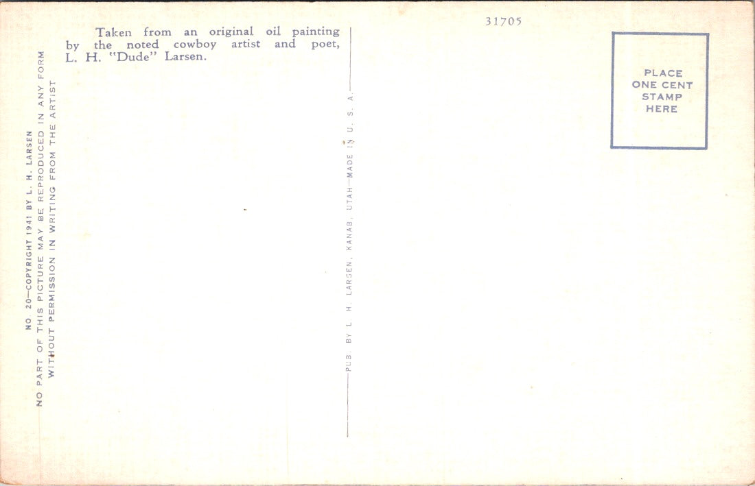 Vintage Postcard It Is A Great Sport Necking This Baby L.H. Dude Larsen Unposted