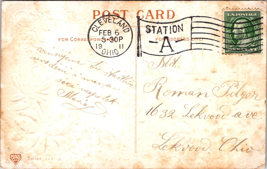 Vintage Postcard May Birthday Greetings Bring Peace And Happiness Posted 1911