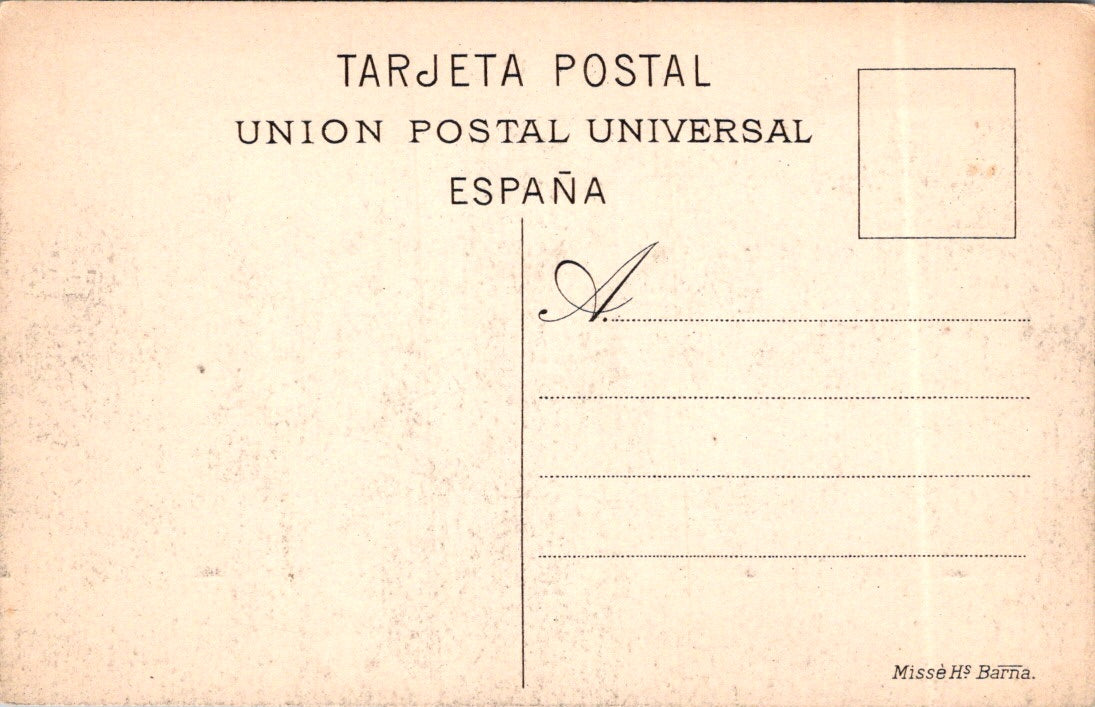 Old Vintage Postcard A Panoramic View OF University Of Barcelona Spain Unposted