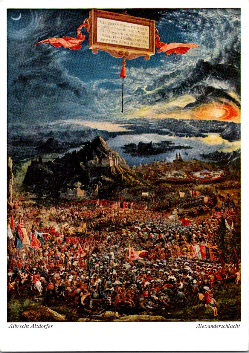 Vintage Postcard Albrecht Altdorfer Alexander Schlacht Munich Germany Unposted