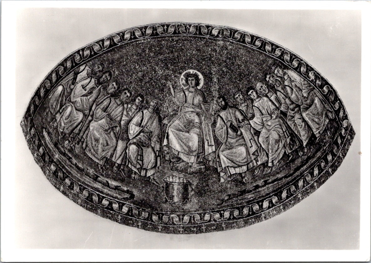 Postcard Chapel Of Saint Aquilino Christ Among Apostles Basilic San Lorenzo