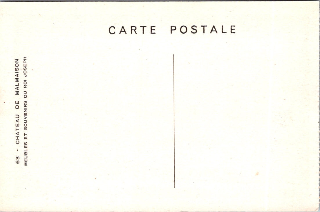 Vintage Postcard The Interior Of Chateau De Malmaison France Unposted