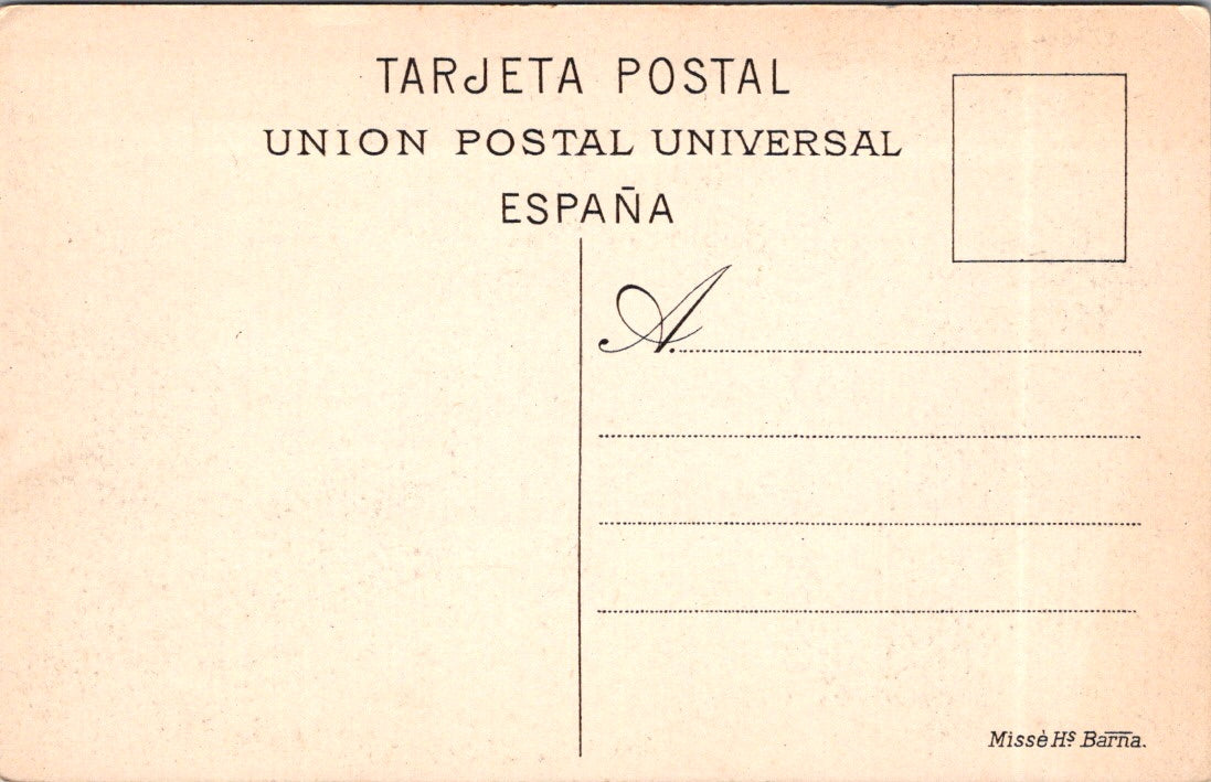Vintage Postcard Partial View Of The Port Barcelona Spain Unposted