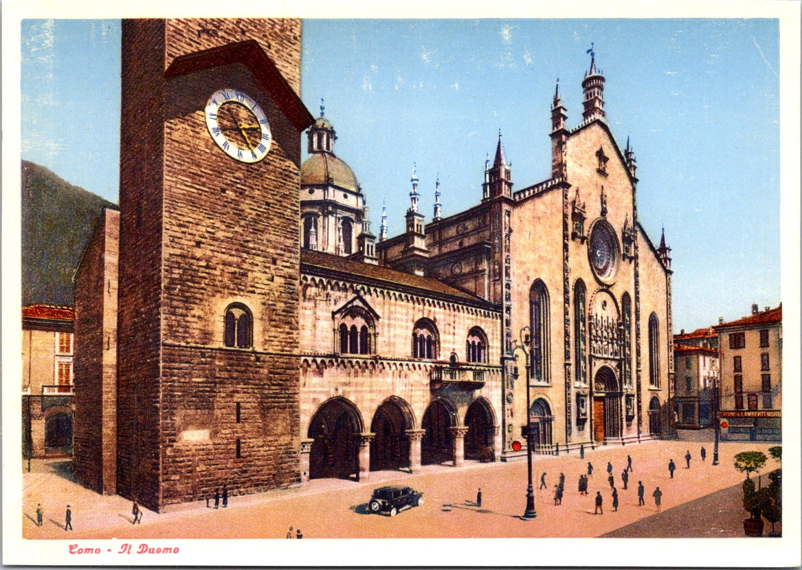 Vintage Postcard The Dome Of Como City Italy Unposted