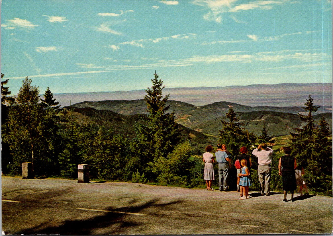 Vintage Postcard The Vogesenblick From The Black Forest High Road Germany