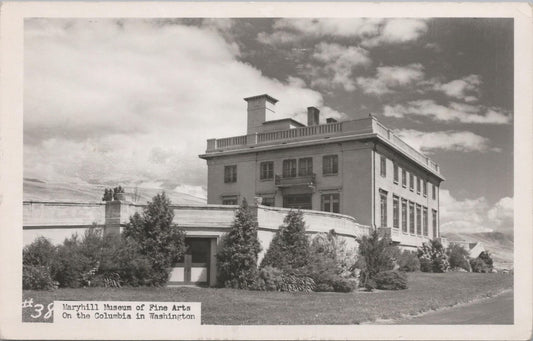 Vintage Postcard Post Card Maryhill Museum Columbia Washington RPPC WA