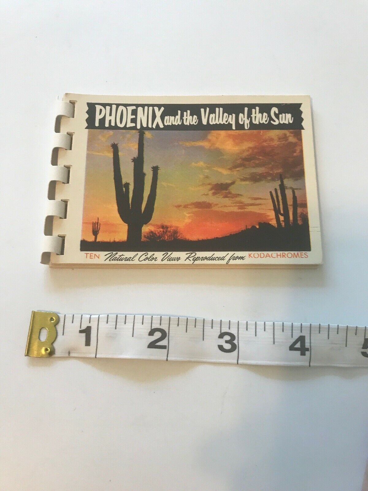 Postcard Booklet Book Phoenix Valley Sun AZ 10 Natural Color Views Kodachromes