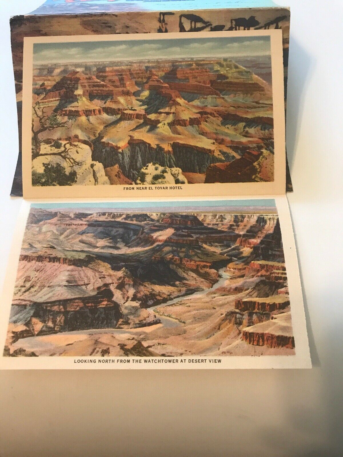 Postcard 18 Linen Card Booklet Book Grand Canyon National Park AZ