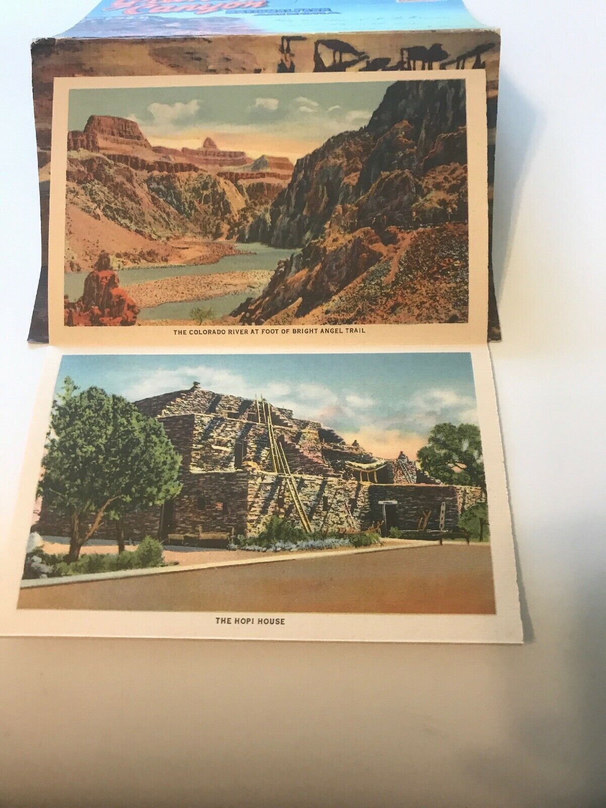 Postcard 18 Linen Card Booklet Book Grand Canyon National Park AZ