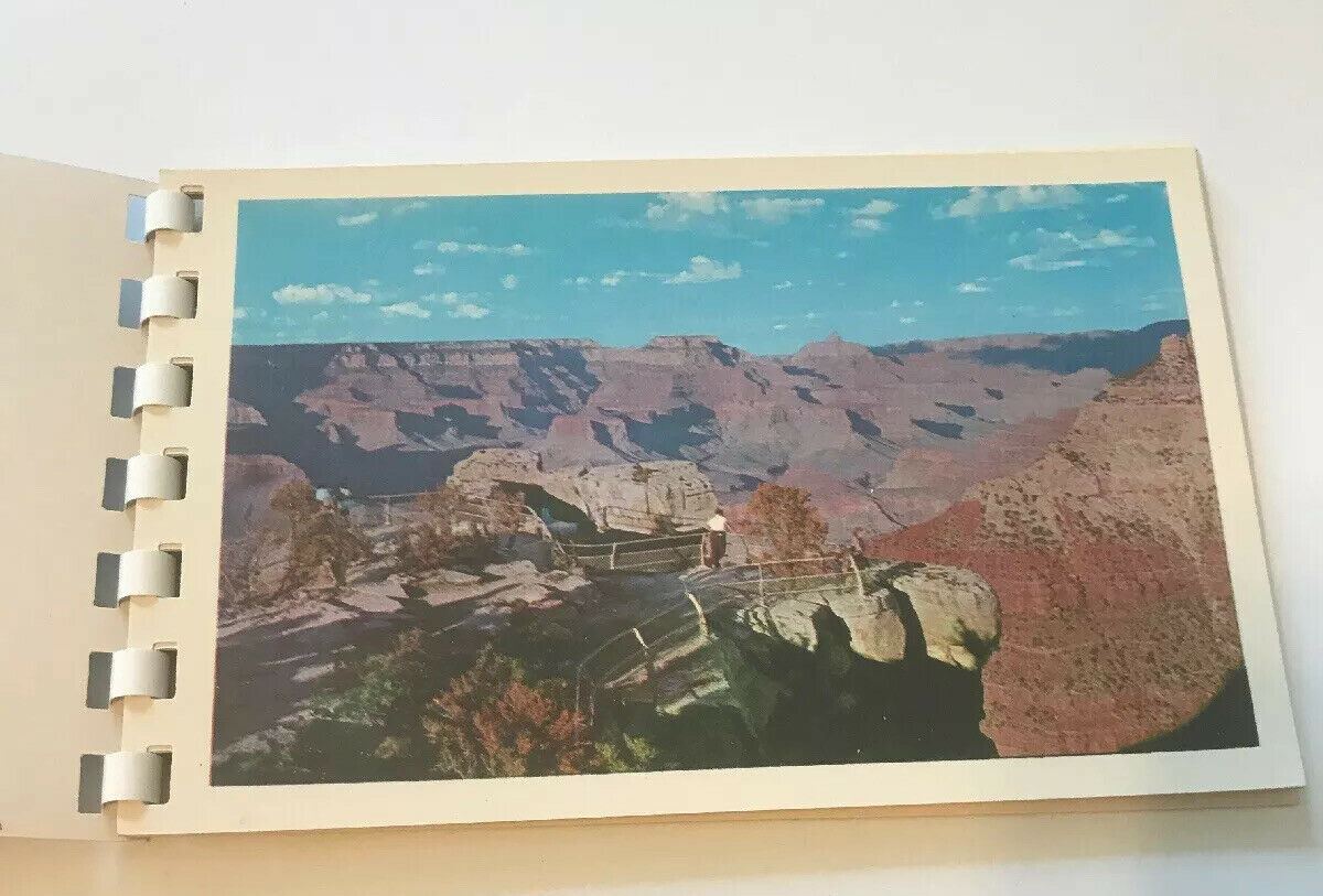 Postcard Booklet Book Grand Canyon AZ 10 Natural Color Views Chrome