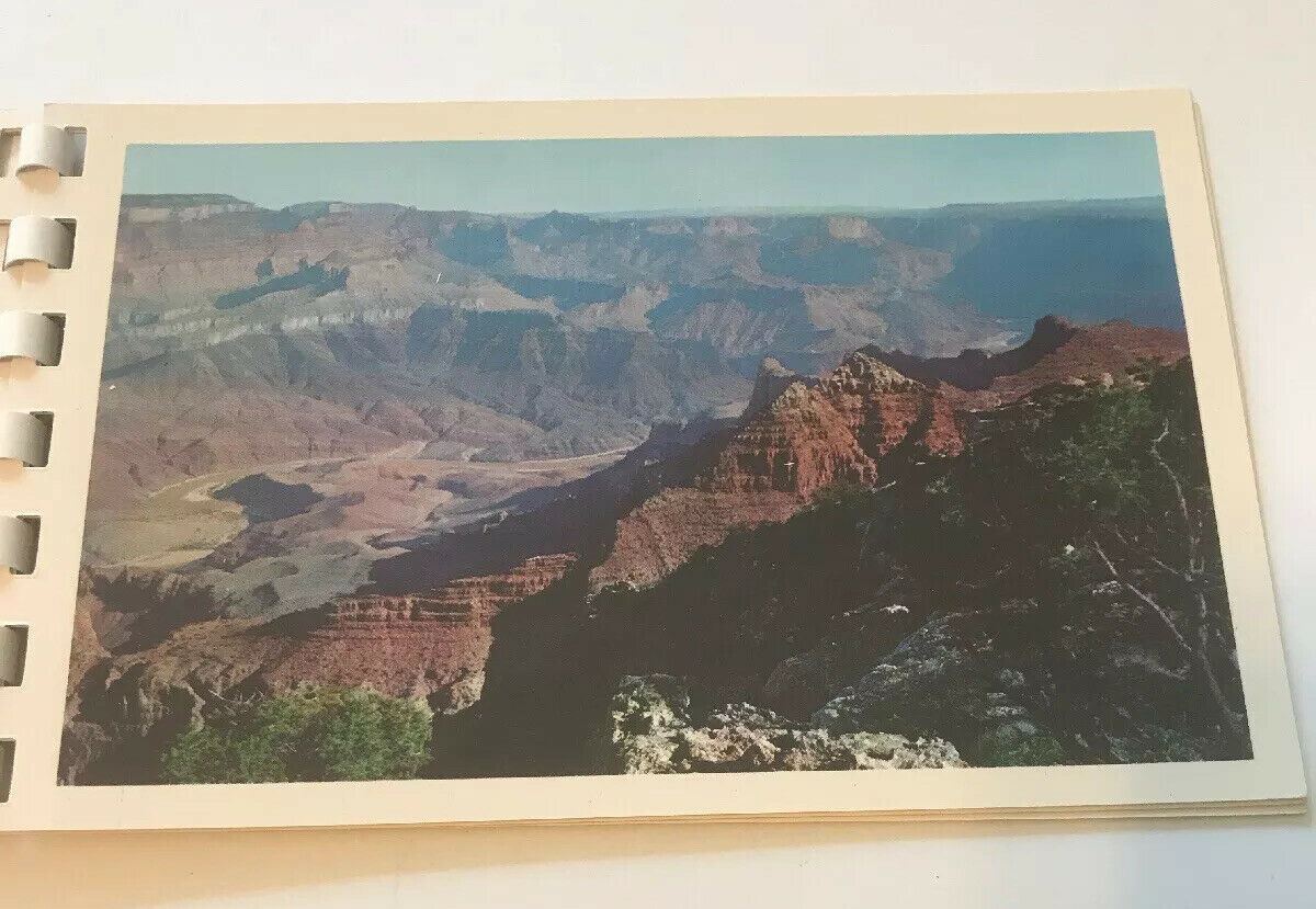 Postcard Booklet Book Grand Canyon AZ 10 Natural Color Views Chrome