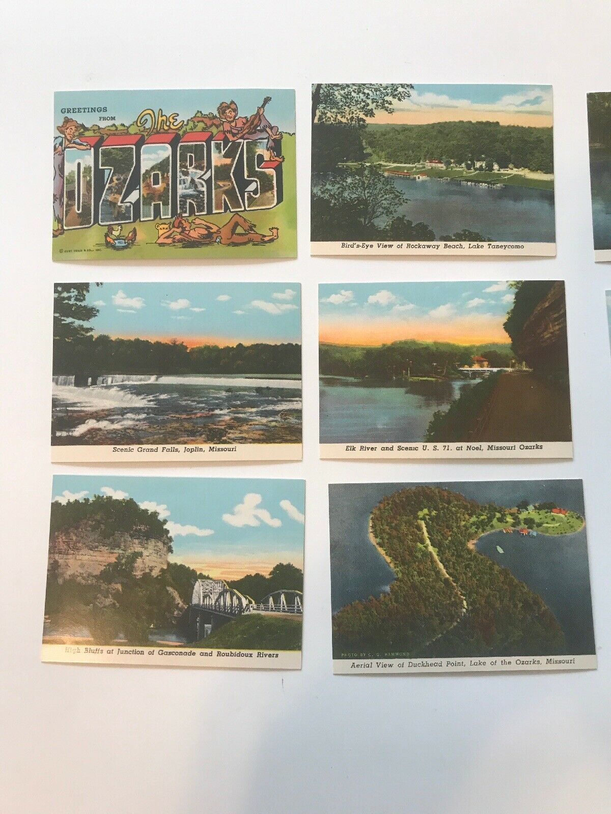 20 Mini Souvenir Postcards Views Photos Beautiful Missouri Ozarks ¢25