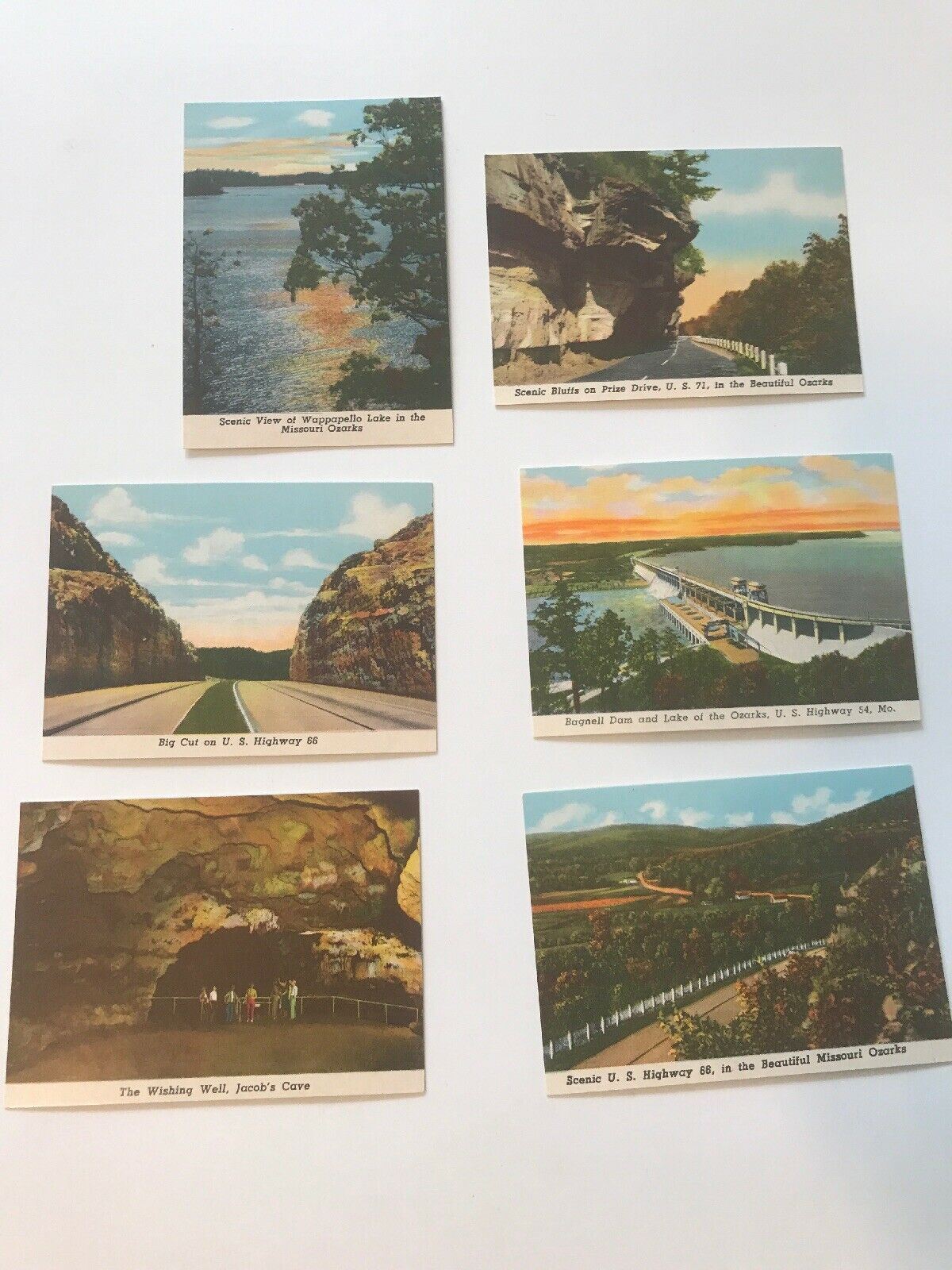 20 Mini Souvenir Postcards Views Photos Beautiful Missouri Ozarks ¢25