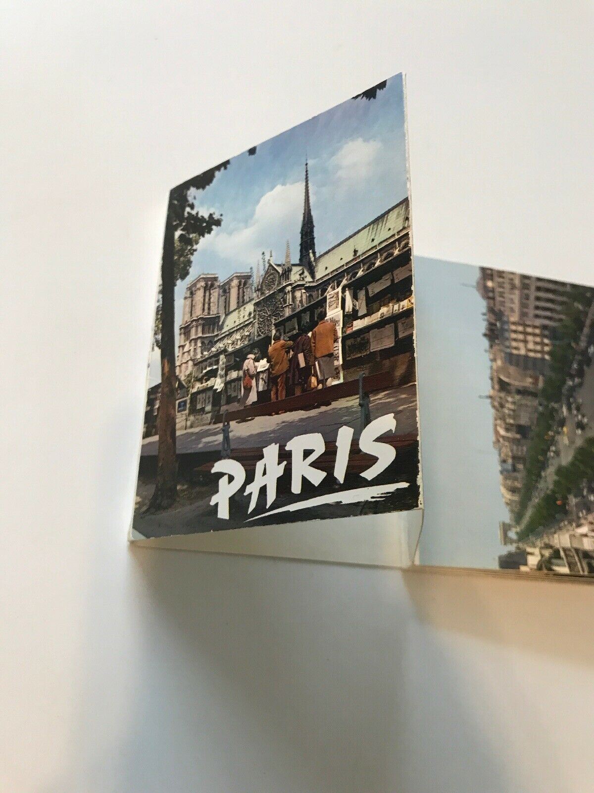 14 Mini Souvenir Postcard Photo Booklet Paris France Buildings People