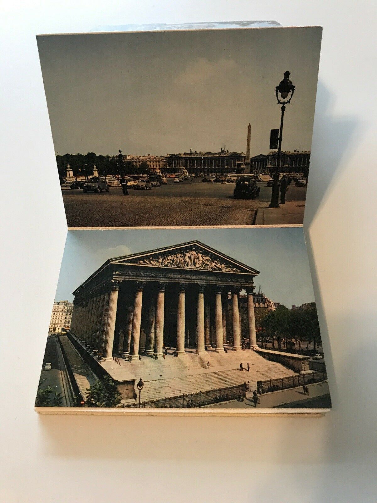 14 Mini Souvenir Postcard Photo Booklet Paris France Buildings People