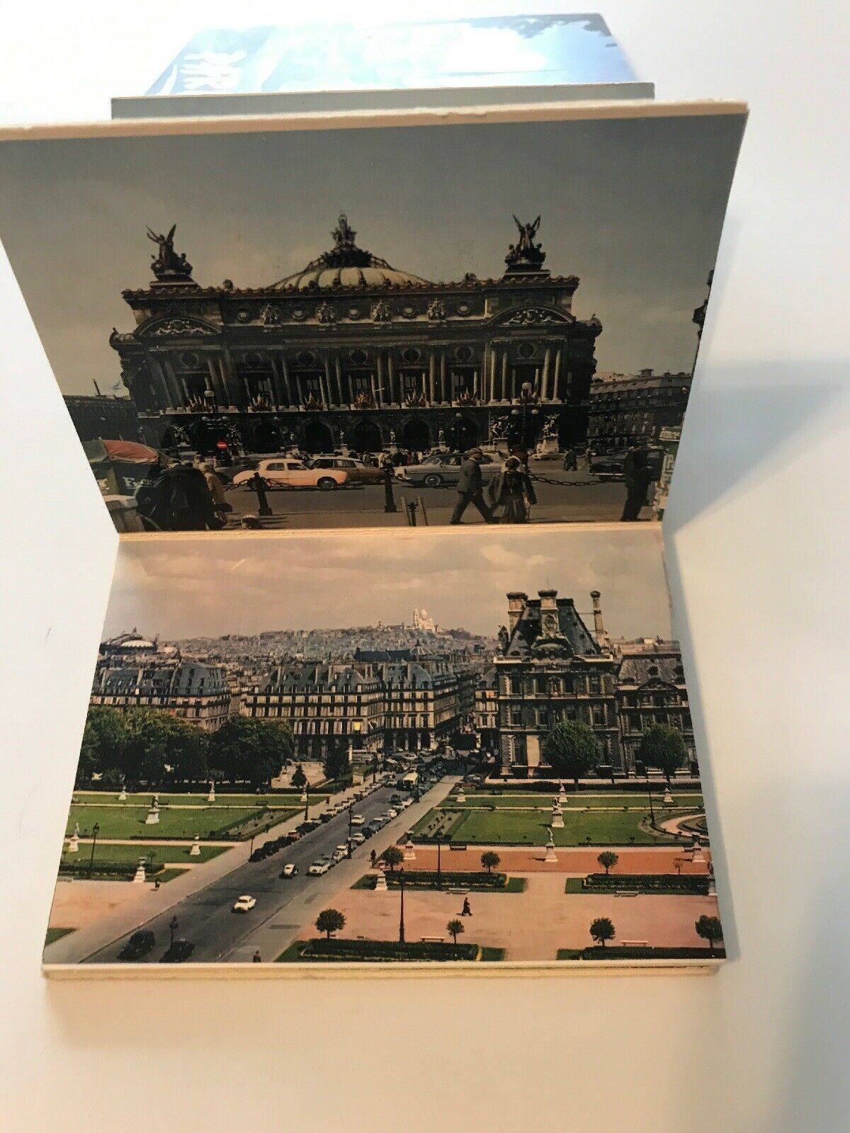 14 Mini Souvenir Postcard Photo Booklet Paris France Buildings People