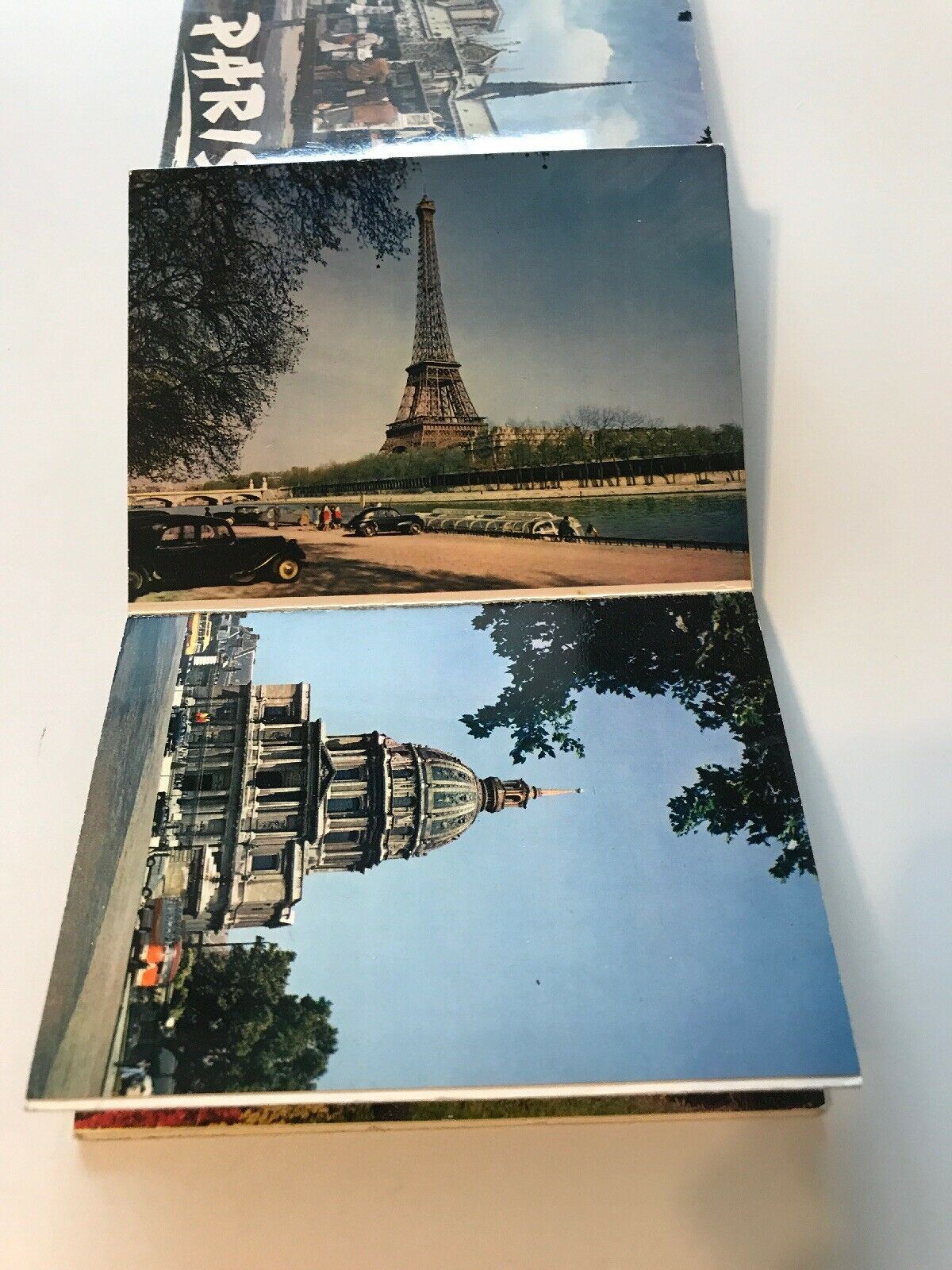 14 Mini Souvenir Postcard Photo Booklet Paris France Buildings People