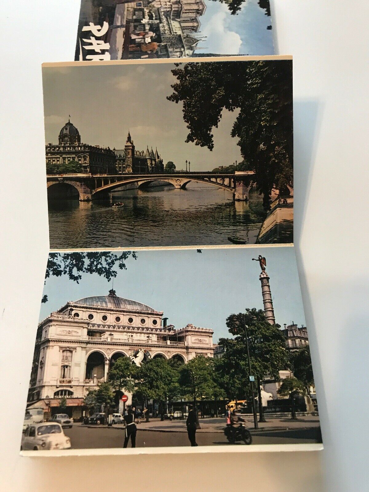 14 Mini Souvenir Postcard Photo Booklet Paris France Buildings People