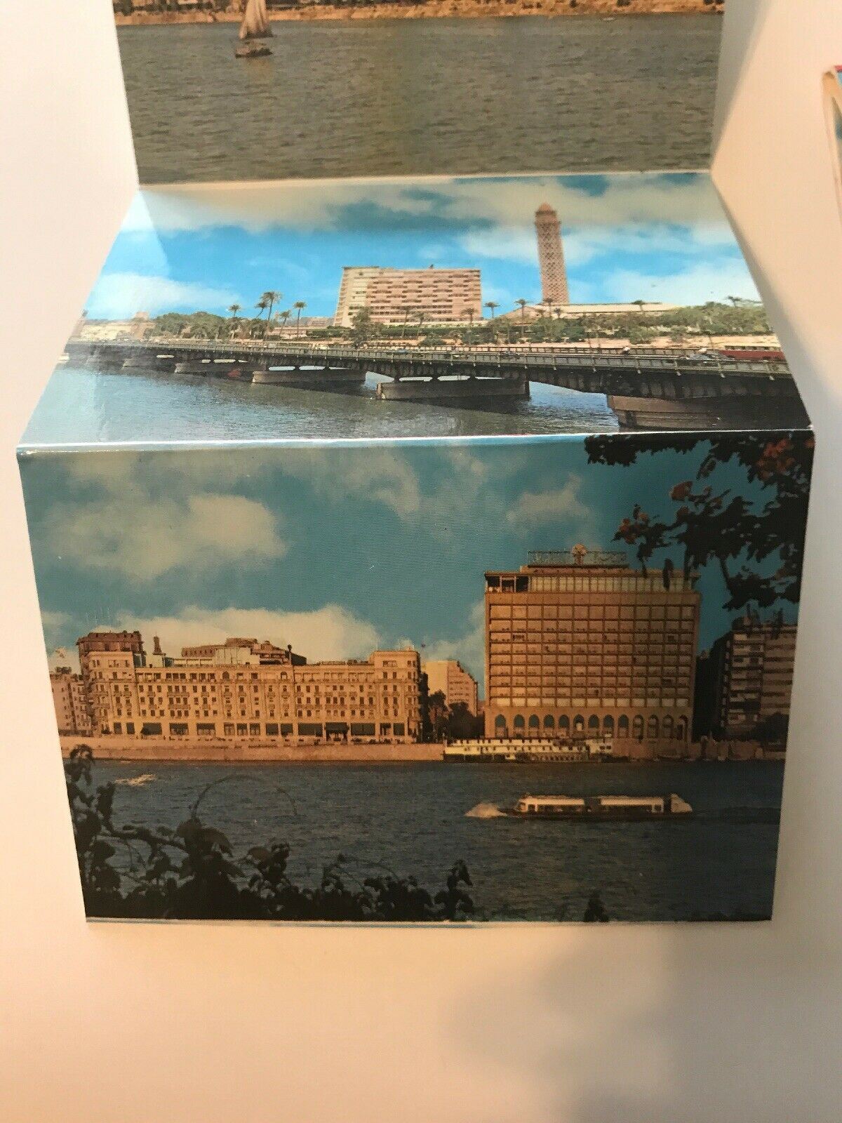 7 Mini Souvenir Postcard Greetings from Cairo Egypt Hilton El Borg  Hotel