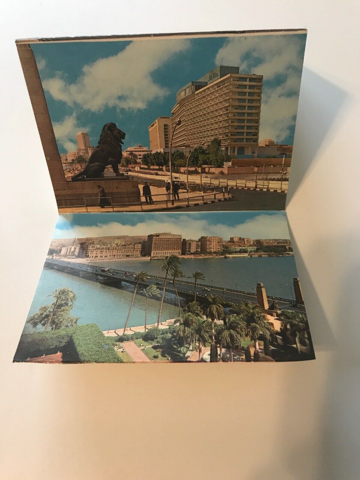 7 Mini Souvenir Postcard Greetings from Cairo Egypt Hilton El Borg  Hotel