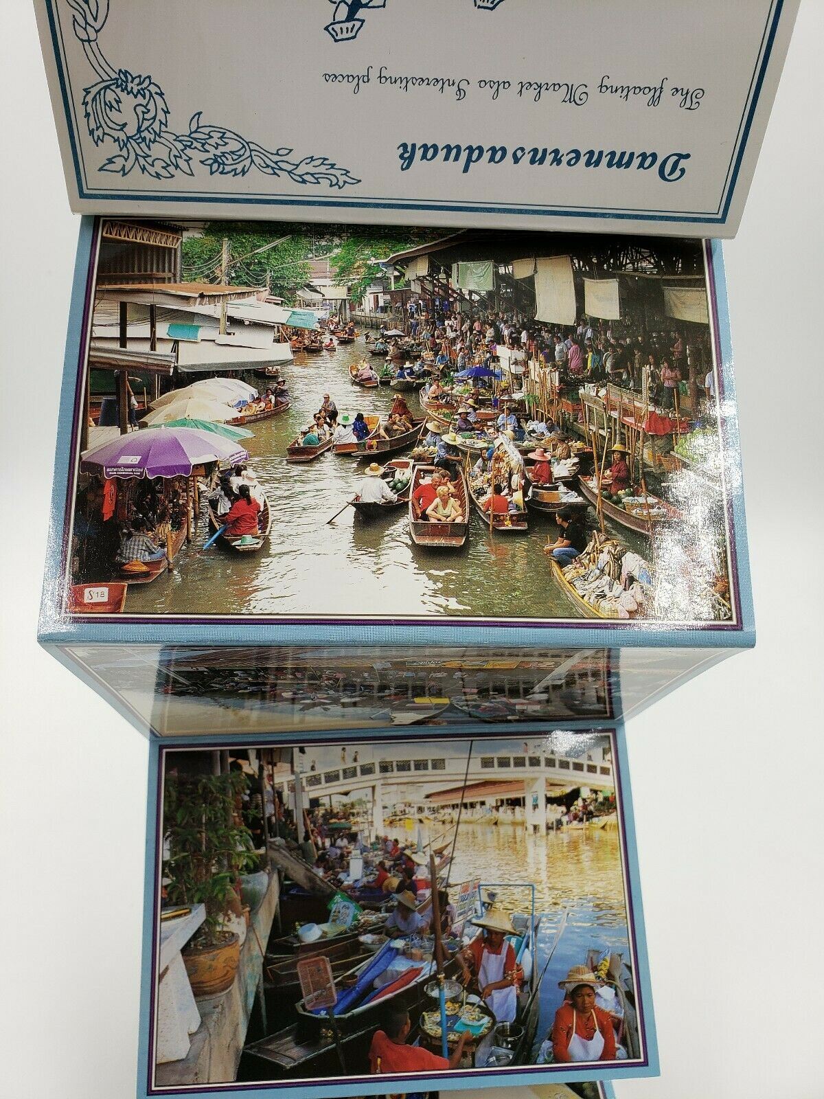 Postcard Post Card Land Smile Floating Market Damnernsaduak Ratchaburi Thailand