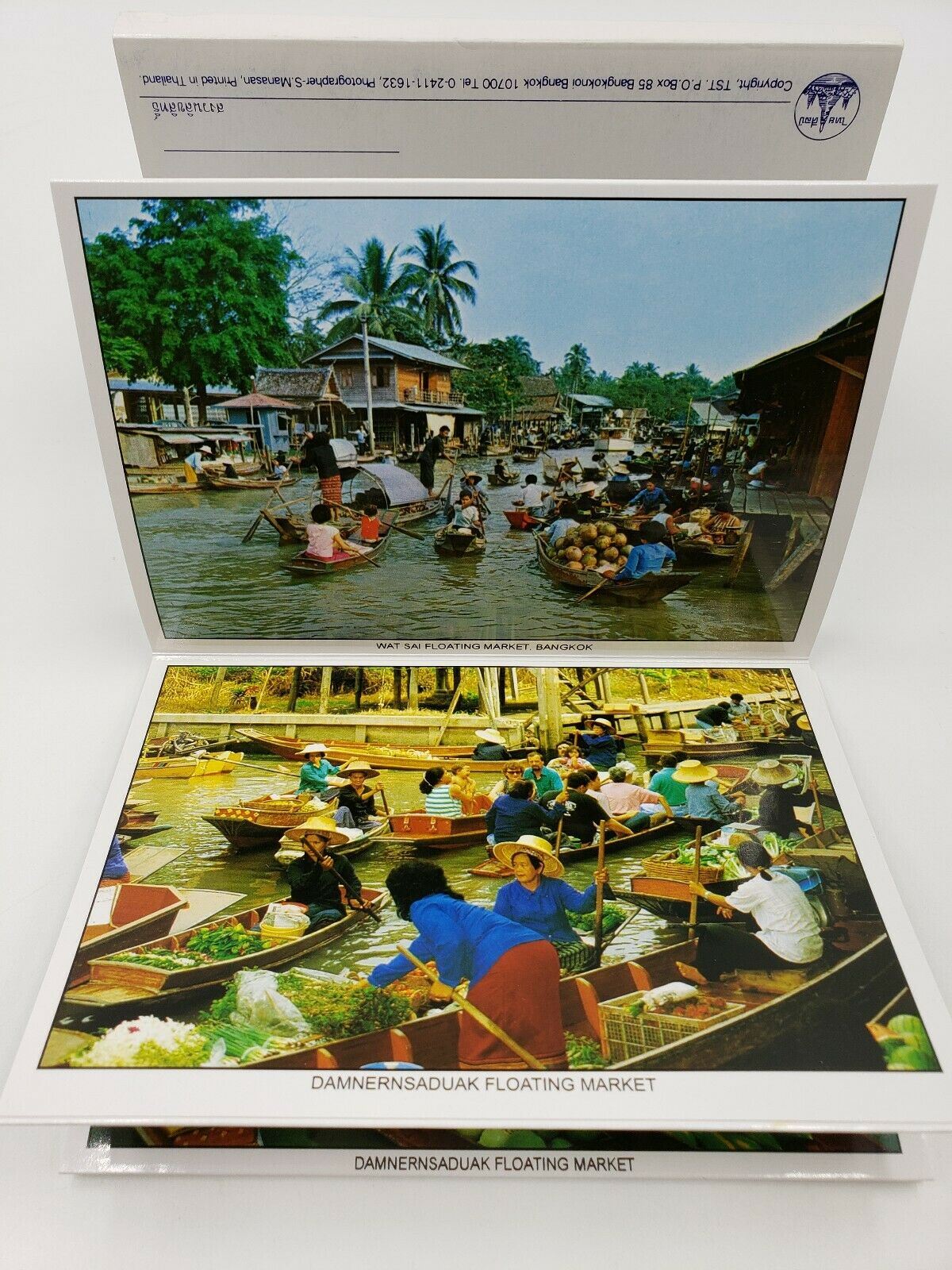 11 Postcard (s)  Post Card Thai Floating Market Klong Canal Bangkok