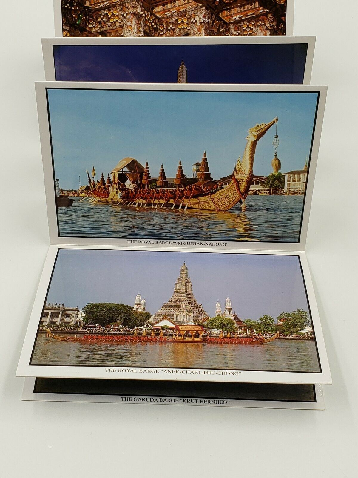 11 Postcard (S) Post Card Temple OF Dawn Royal Barges Bankok