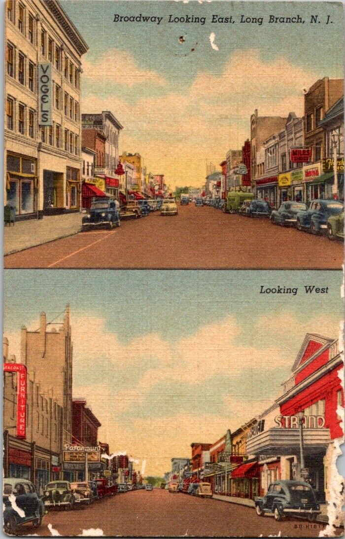 Postcard Post Card Long Branch New Jersey Posted 1950