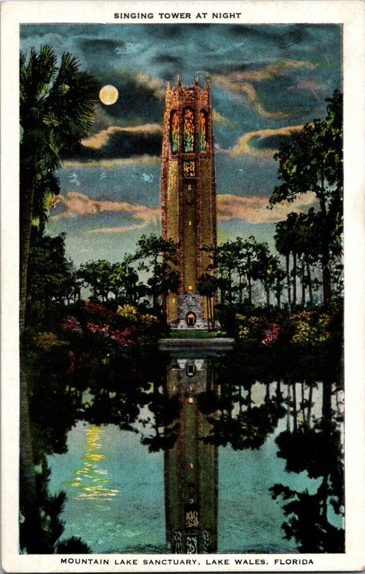 Postcard Post Card Lake Wales Florida Mountain Lake Sanctuary Singing Tower