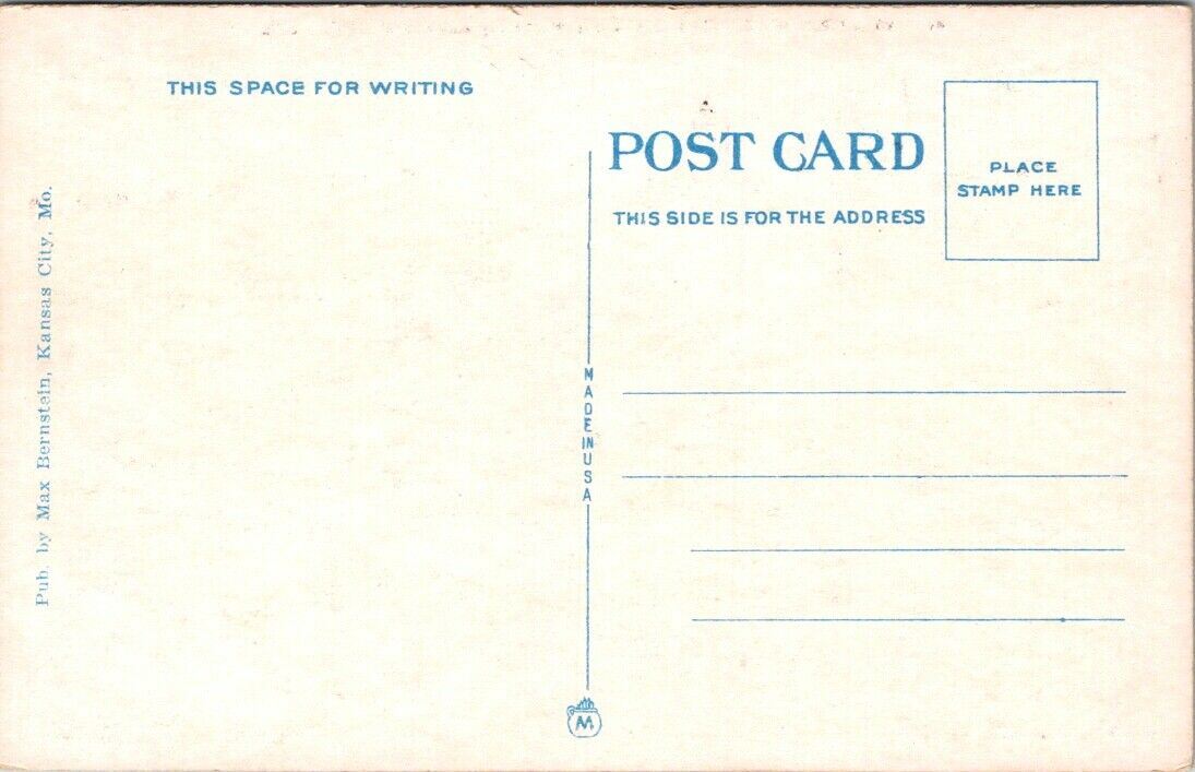 Postcard Divided Back Unposted Paseo Gardens Kansas Mo.