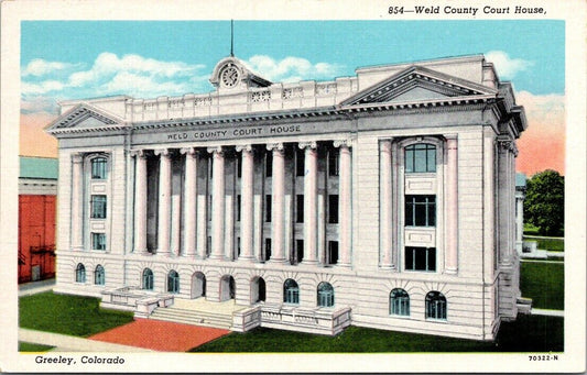 Postcard Post Card Weld County Court House Greeley Colorado Unposted