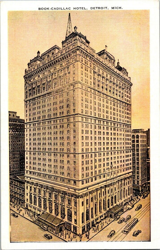 Postcard Post Card Book Cadillac Hotel Detroit Michigan Unposted