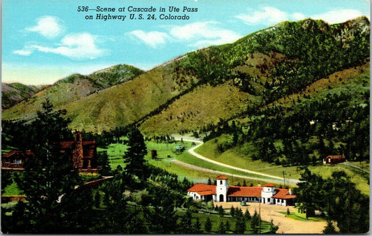 Postcard Post Card Colorado Highway 24 Ute Pass Cascade Unposted