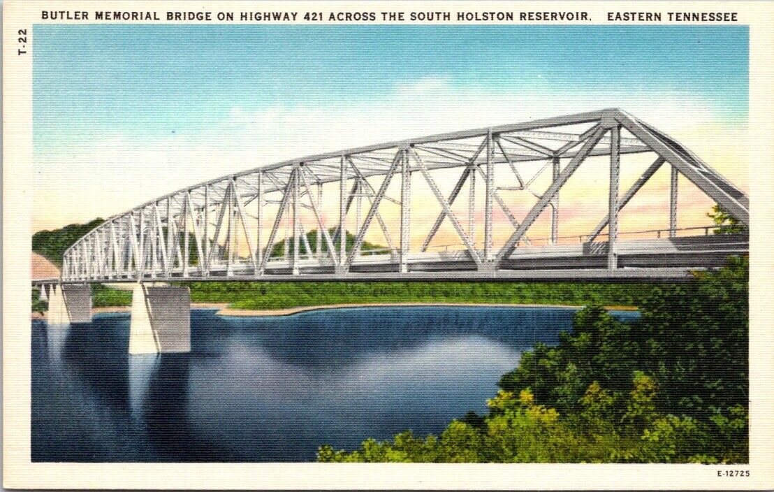 Postcard Unposted Bulter Memorial South Holston Reservoir Eastern Tennessee